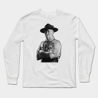 Baden Powell Portrait Illustration Long Sleeve T-Shirt